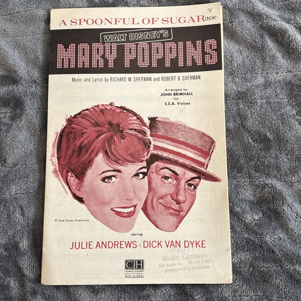 A Spoonful Of Sugar Sheet Music - Walt Disney's Mary Poppins‎ - 1963